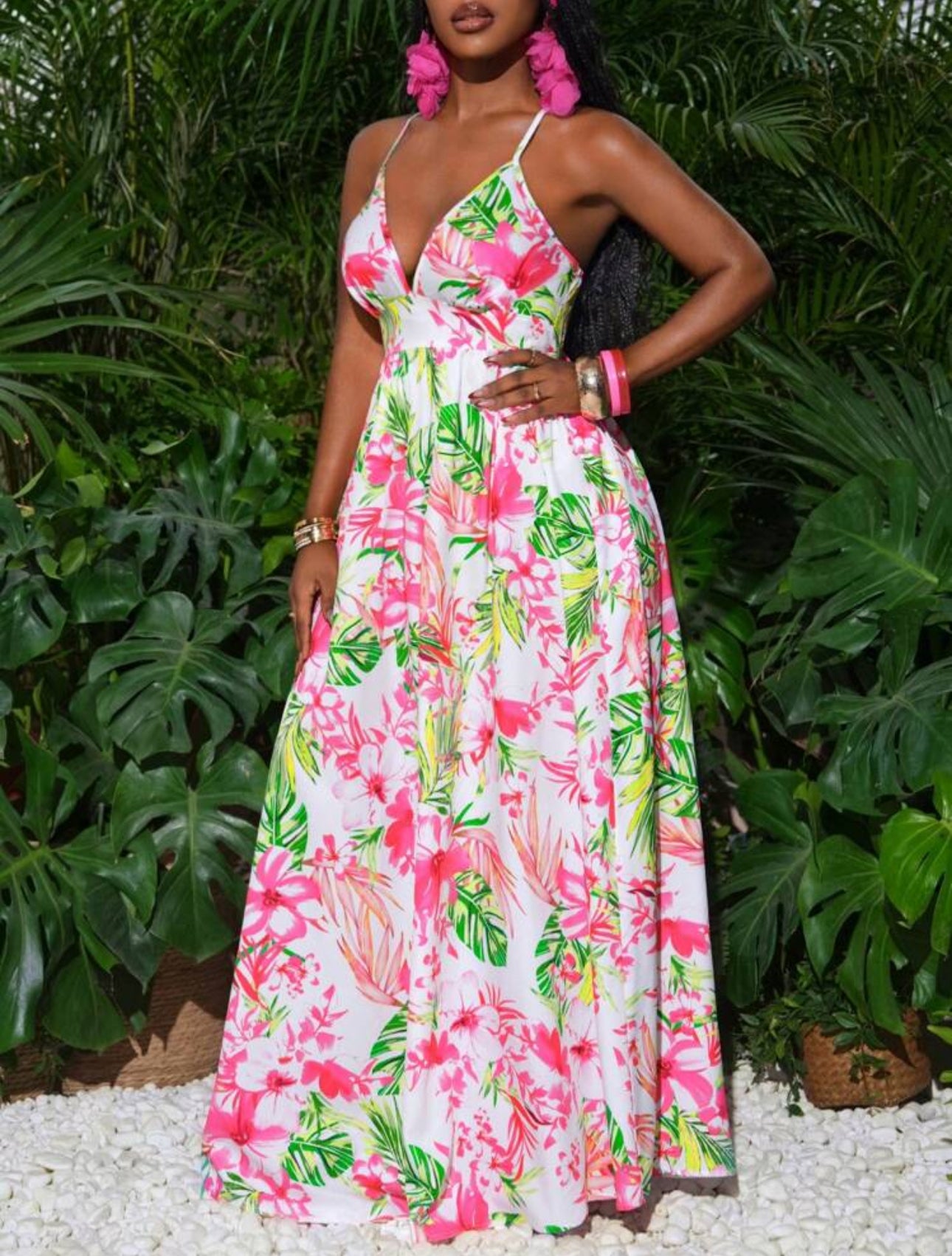 Tropical Muse Strap Dress
