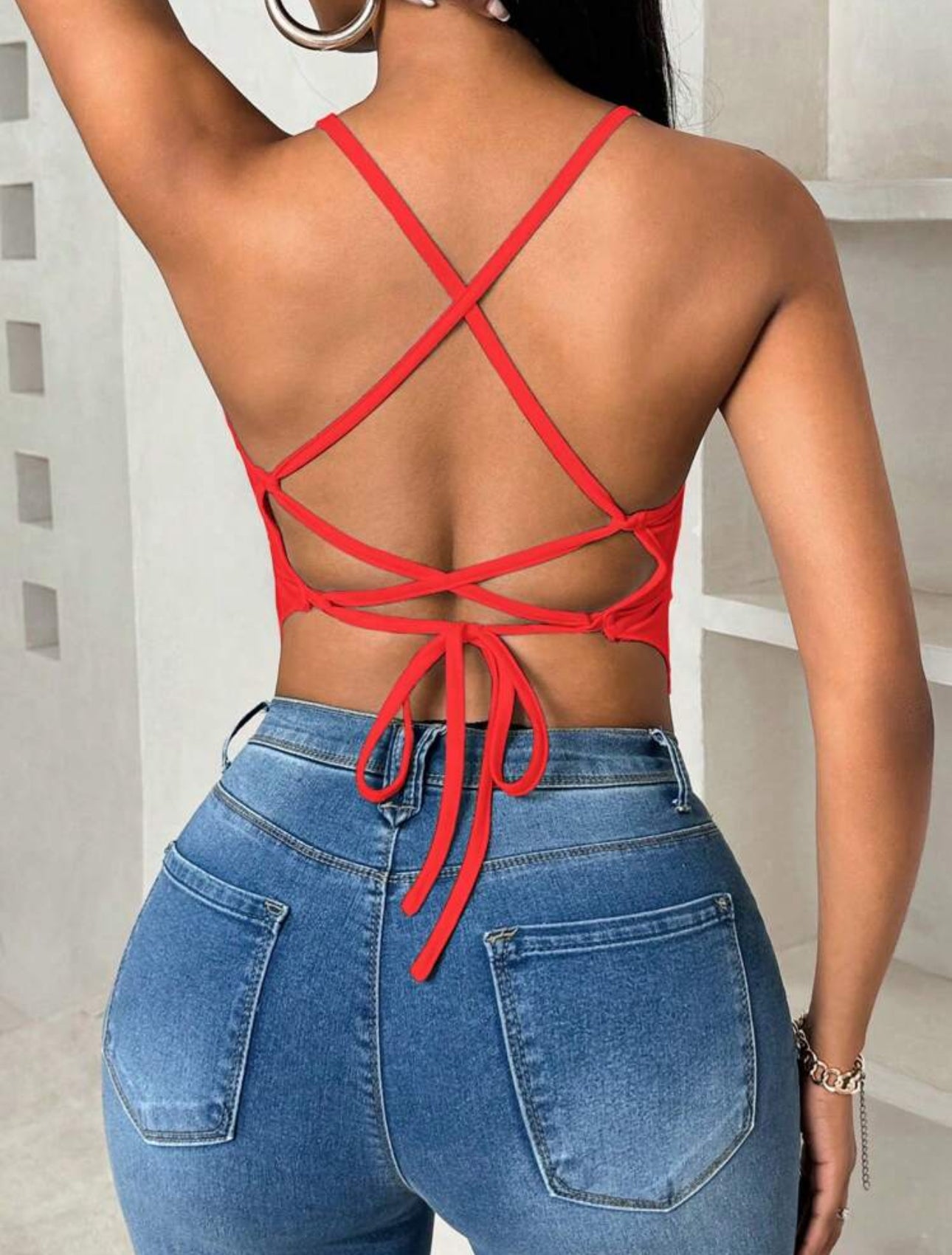 CrissCross Charm Asym Hem Cami