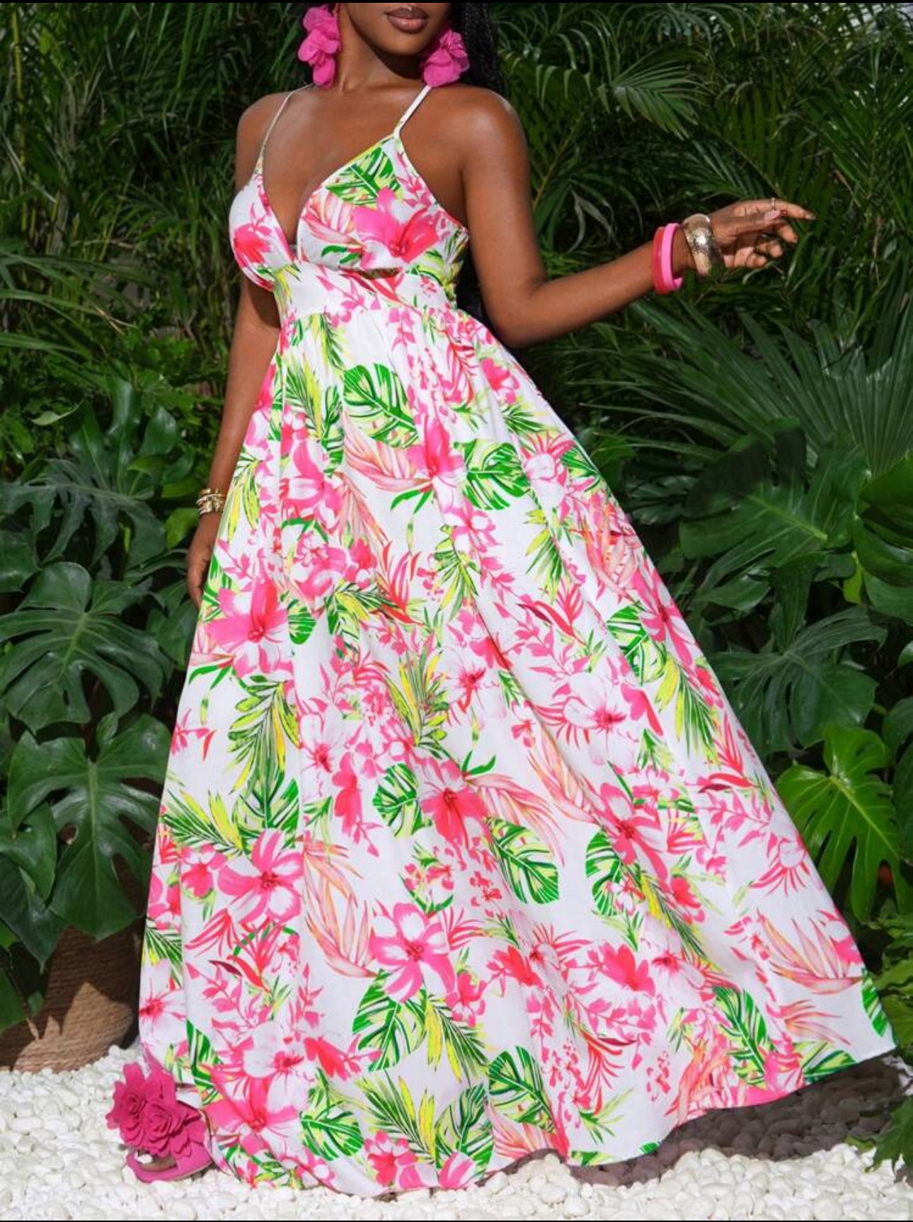 Tropical Muse Strap Dress