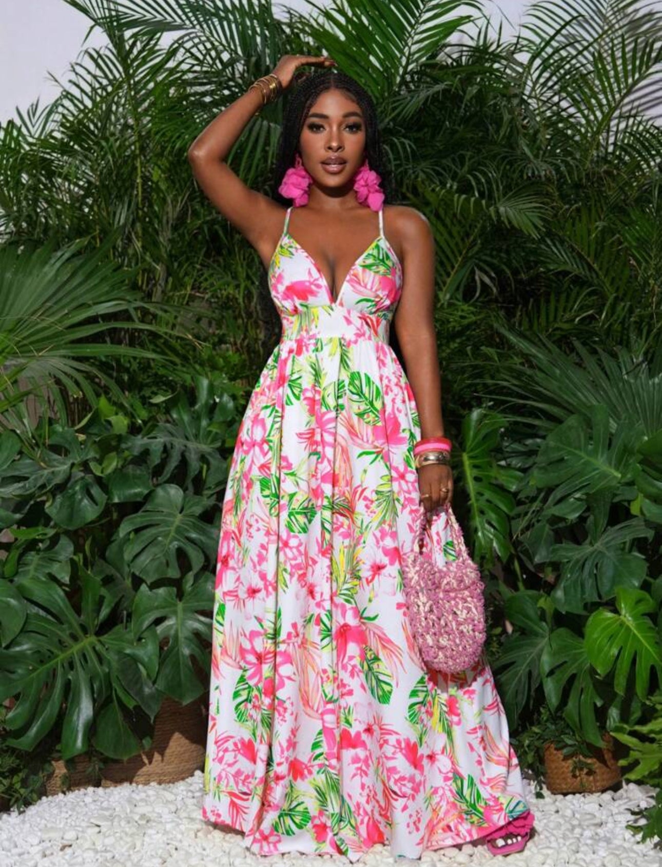 Tropical Muse Strap Dress