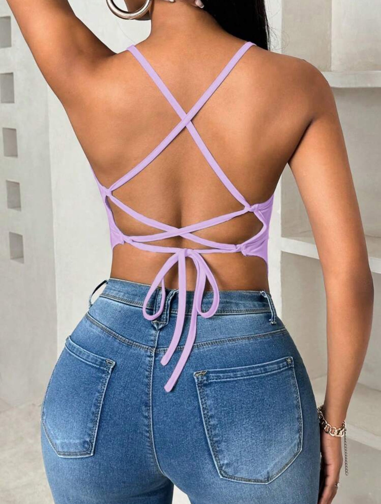 CrissCross Charm Asym Hem Cami