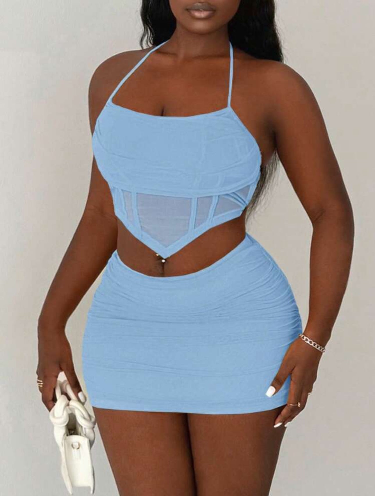 Serena Rib-Knit Collar Set