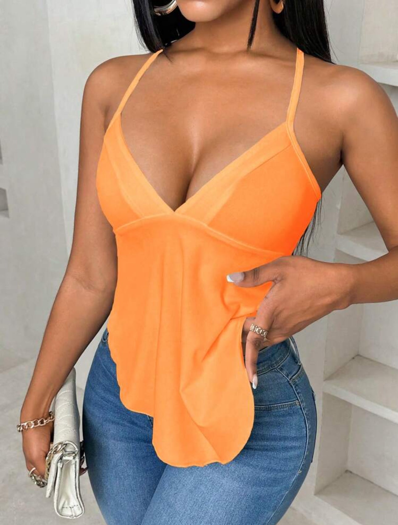 CrissCross Charm Asym Hem Cami