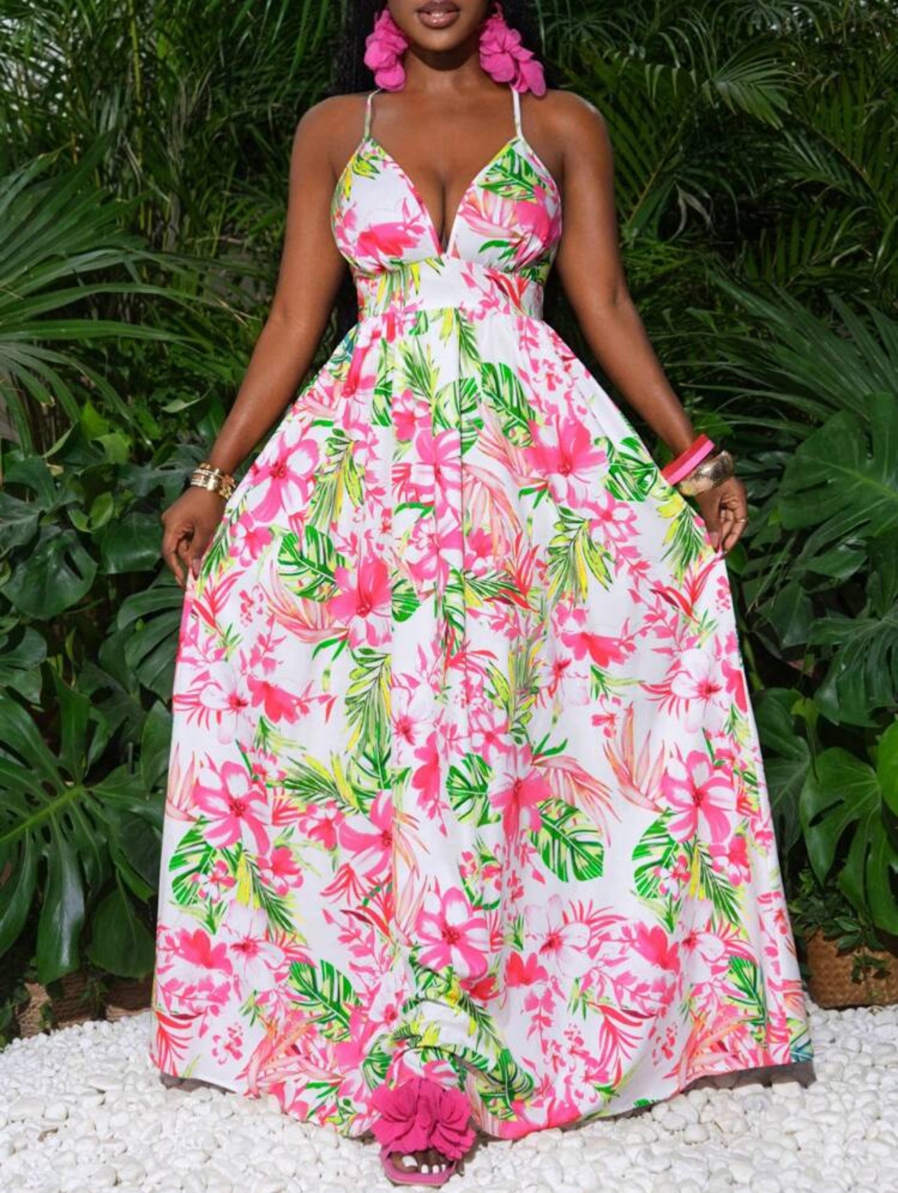 Tropical Muse Strap Dress