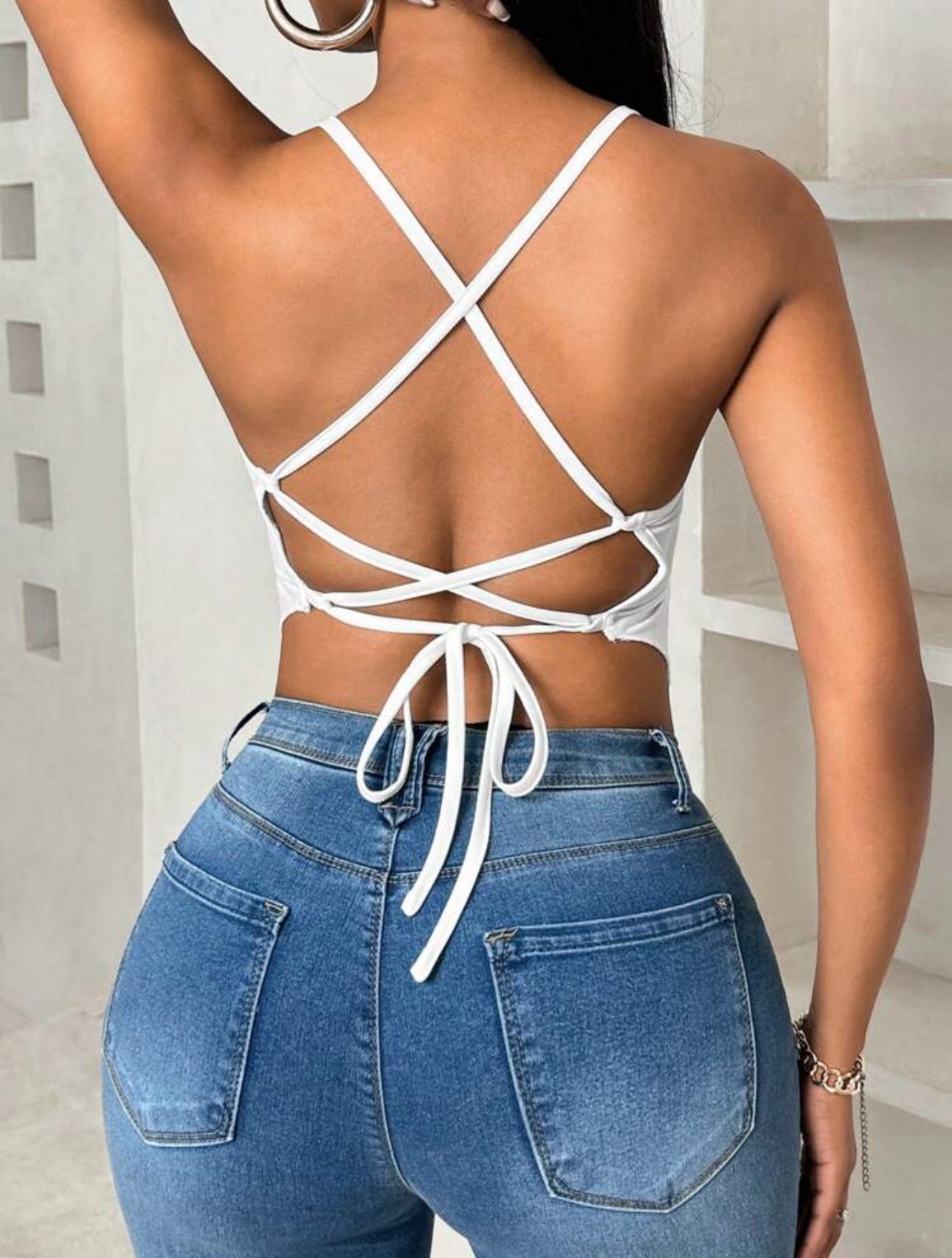 CrissCross Charm Asym Hem Cami