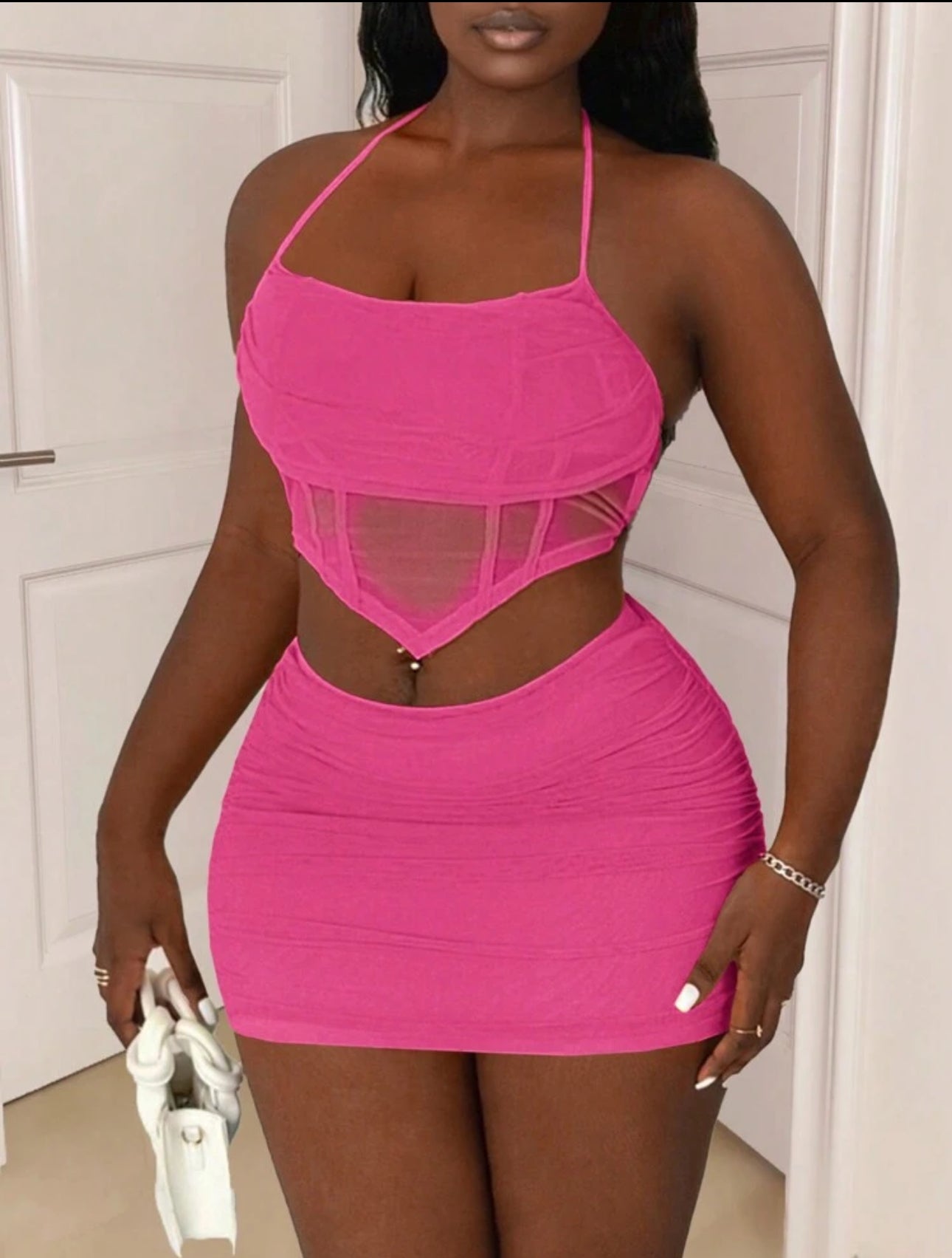Serena Rib-Knit Collar Set