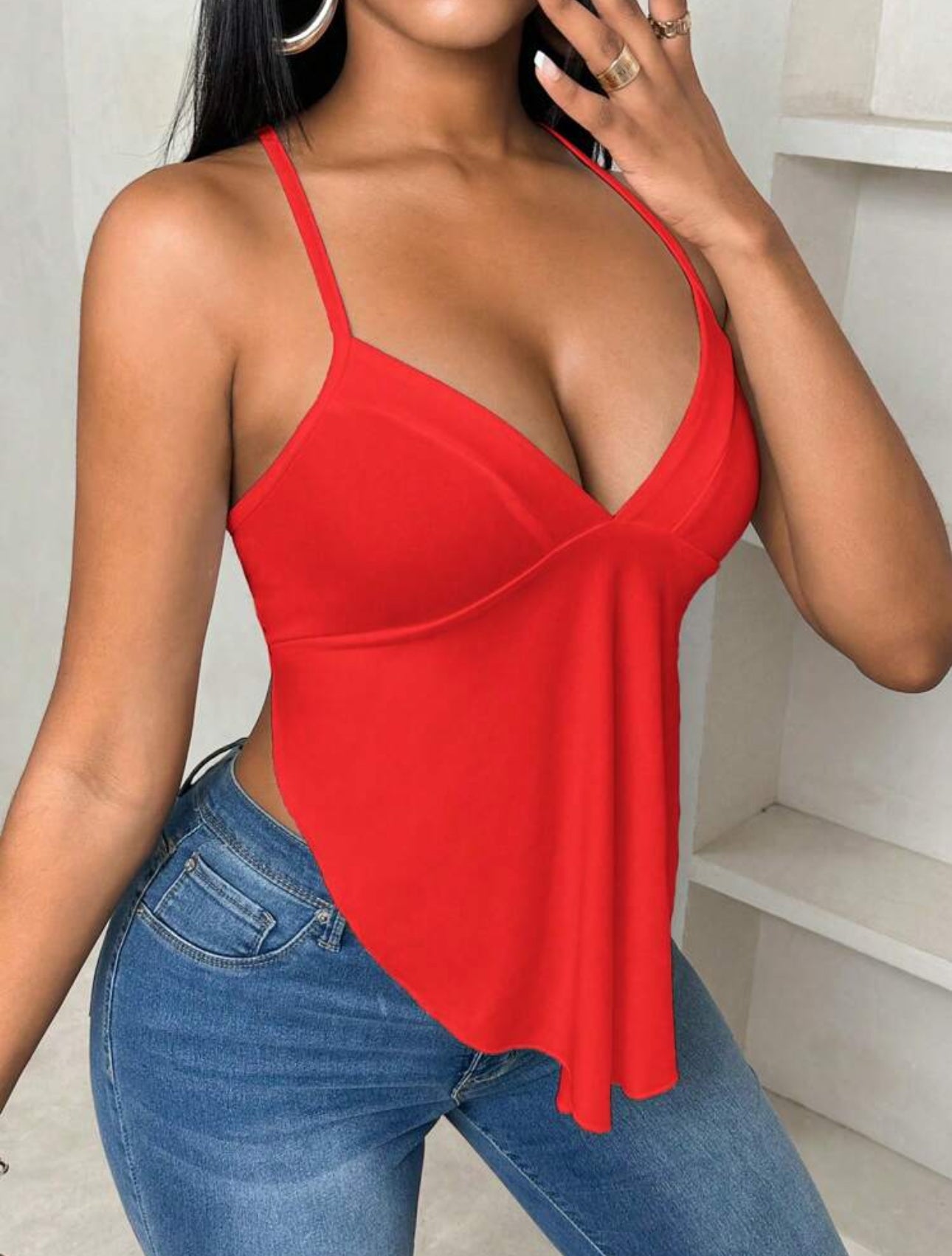 CrissCross Charm Asym Hem Cami