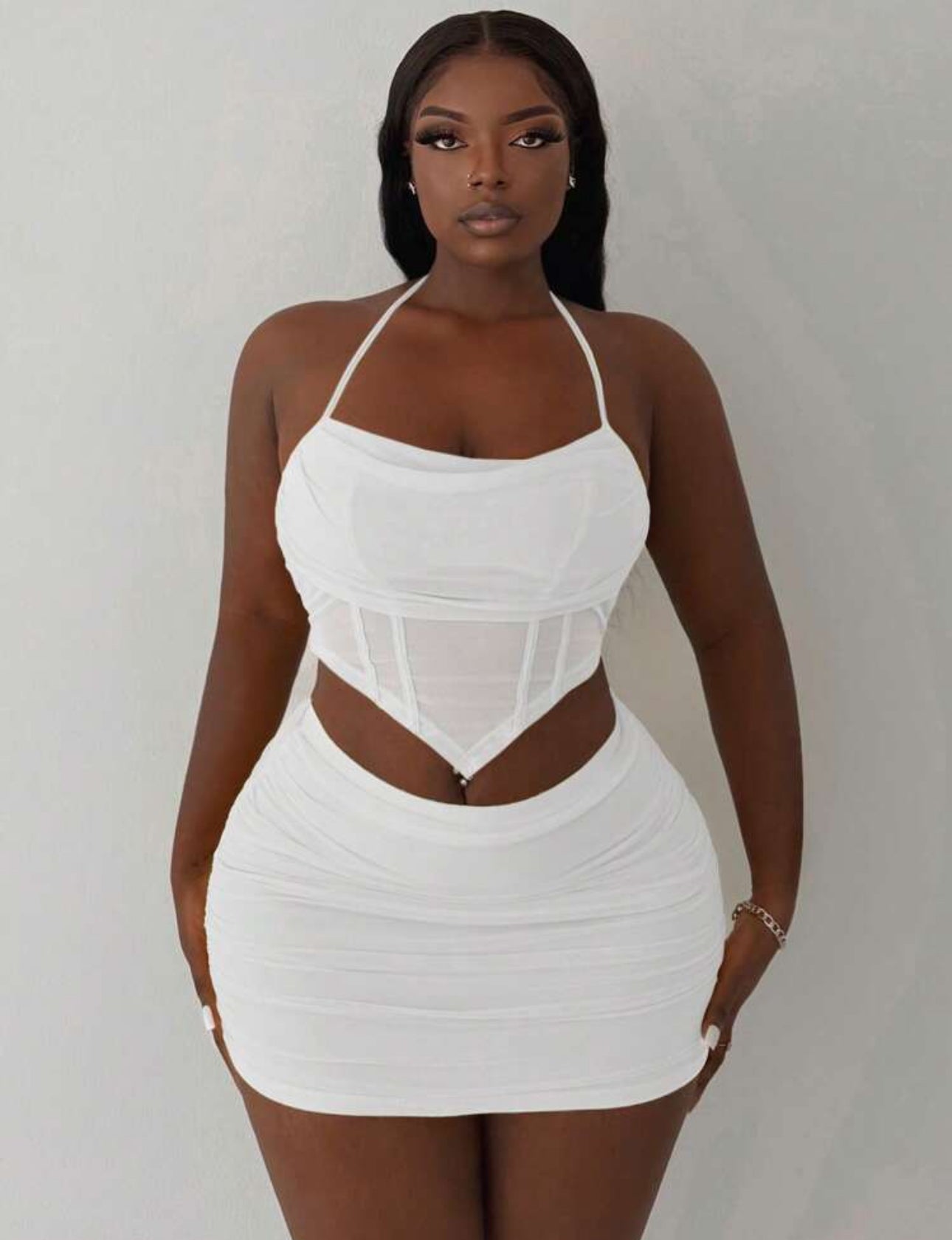 Serena Rib-Knit Collar Set