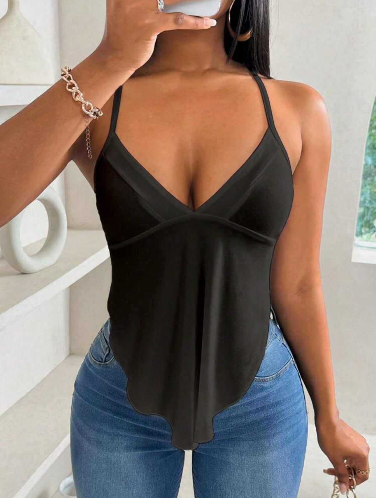 CrissCross Charm Asym Hem Cami