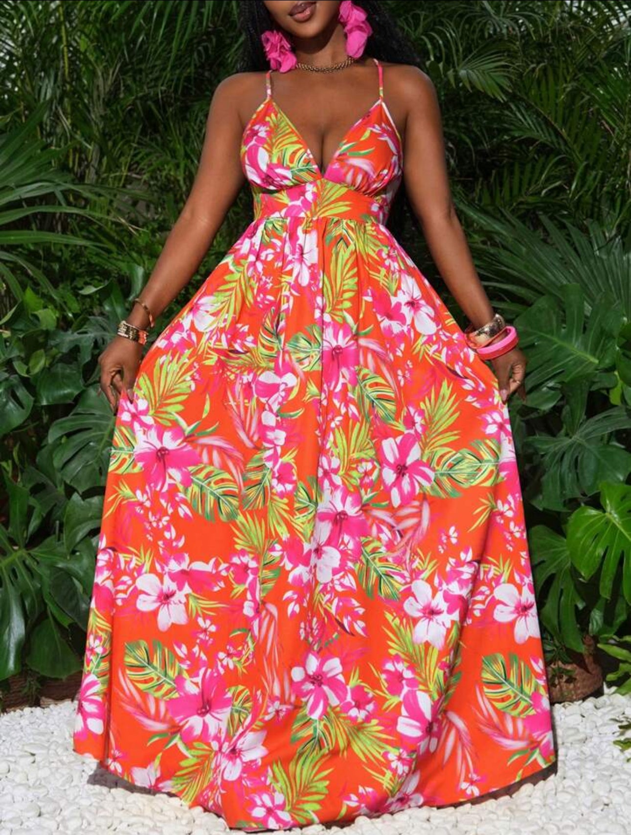 Tropical Muse Strap Dress