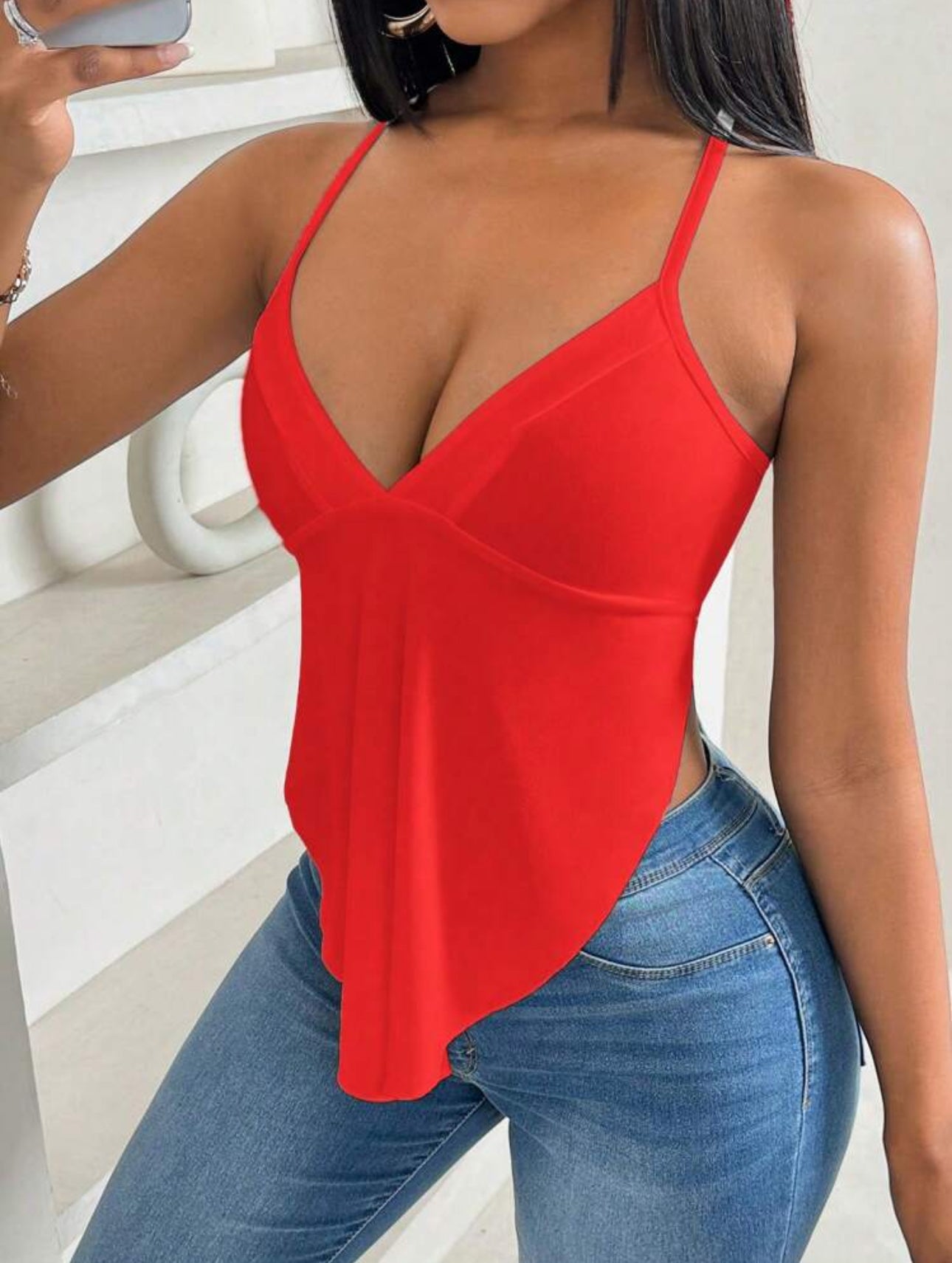 CrissCross Charm Asym Hem Cami