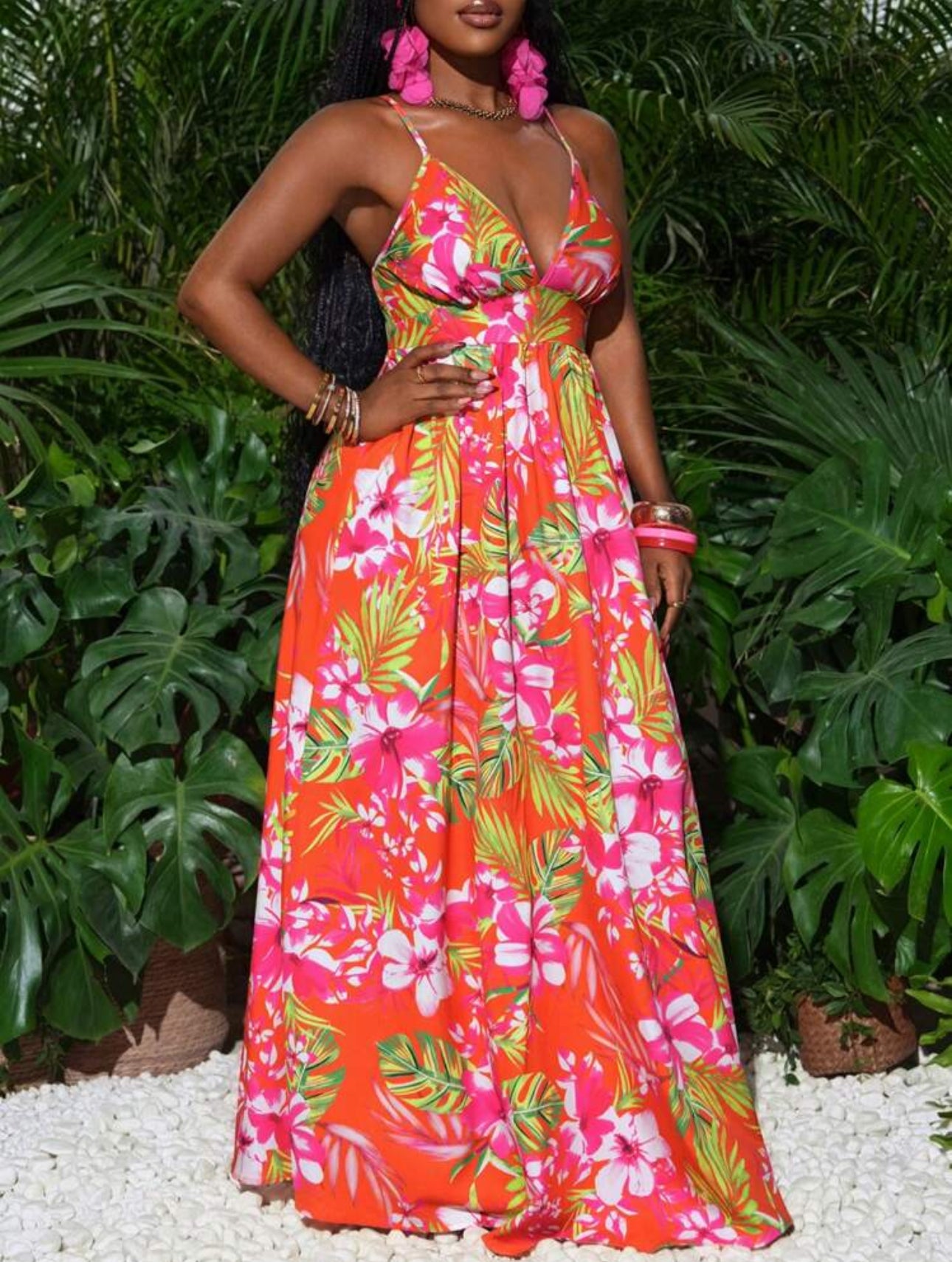 Tropical Muse Strap Dress