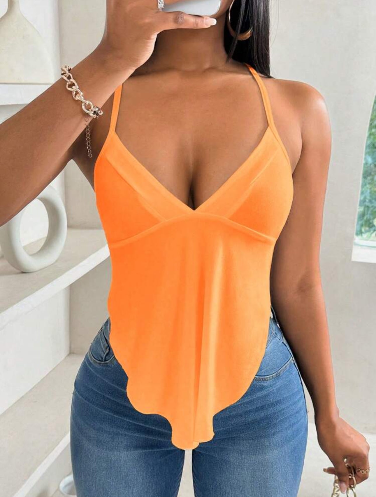 CrissCross Charm Asym Hem Cami