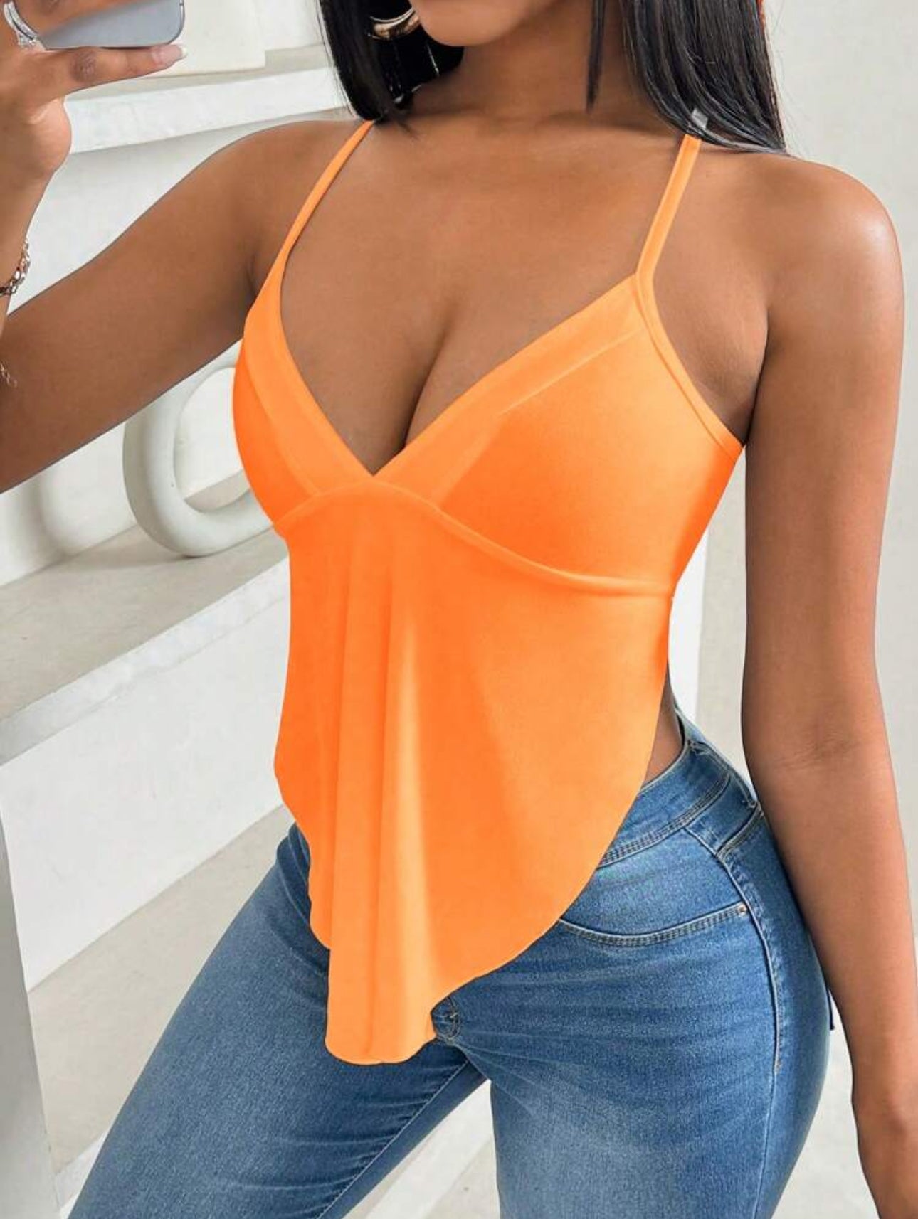 CrissCross Charm Asym Hem Cami