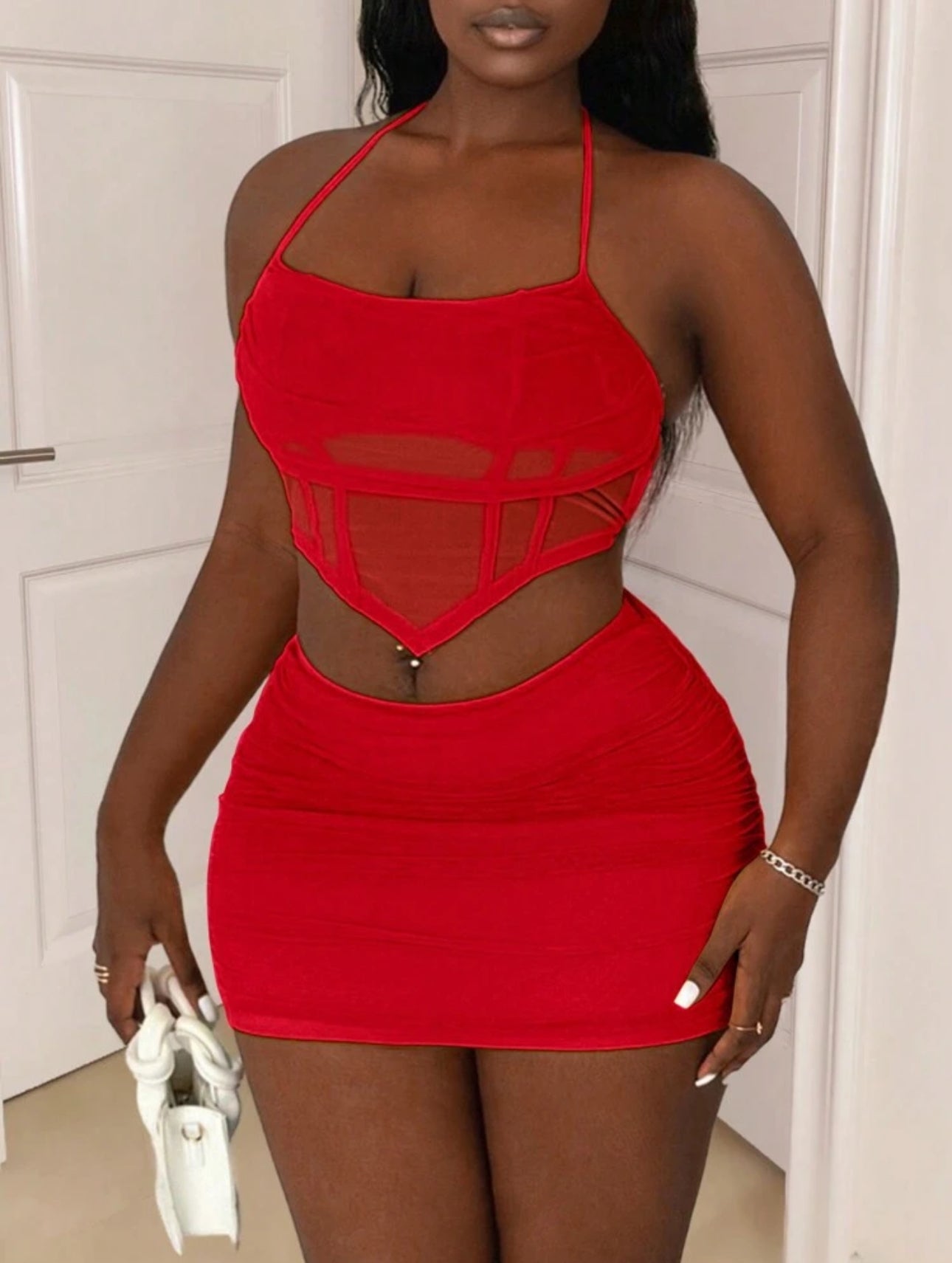 Serena Rib-Knit Collar Set