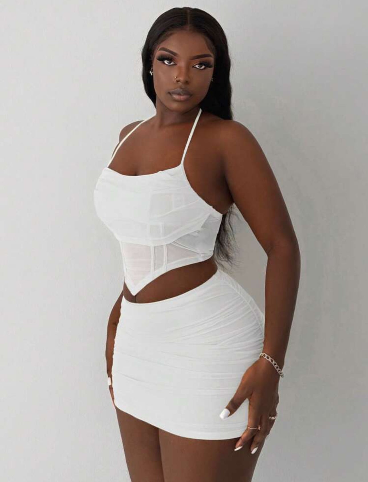 Serena Rib-Knit Collar Set