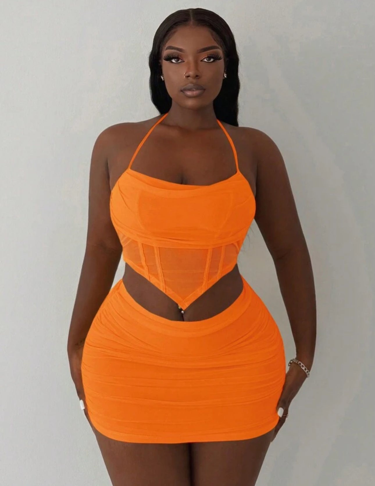 Serena Rib-Knit Collar Set