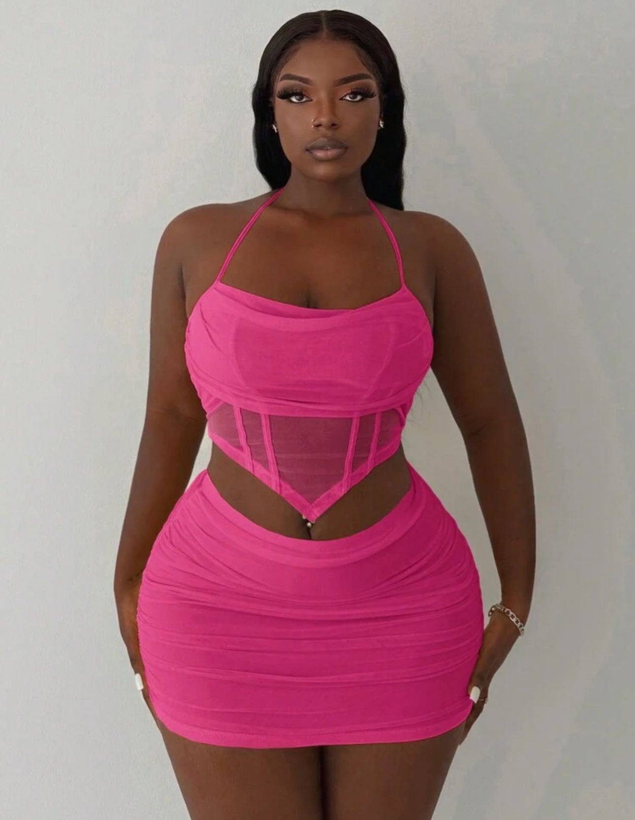 Serena Rib-Knit Collar Set