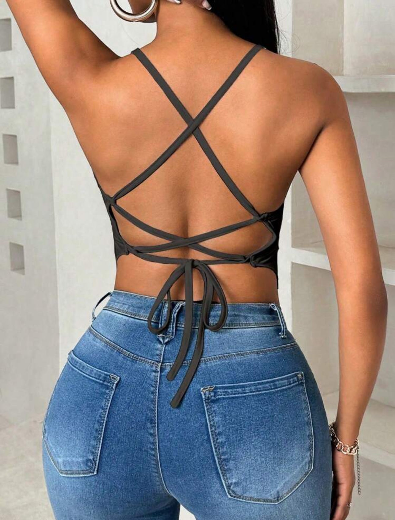 CrissCross Charm Asym Hem Cami