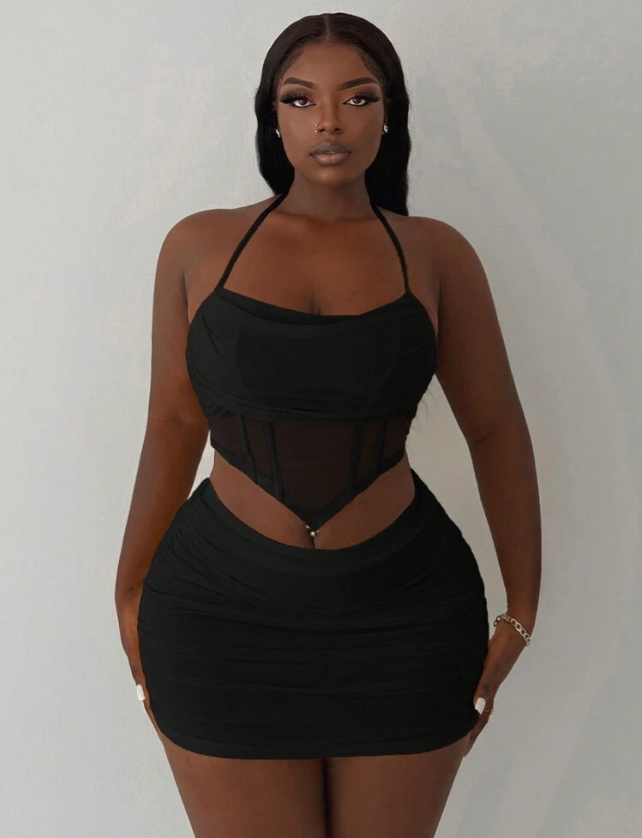 Serena Rib-Knit Collar Set