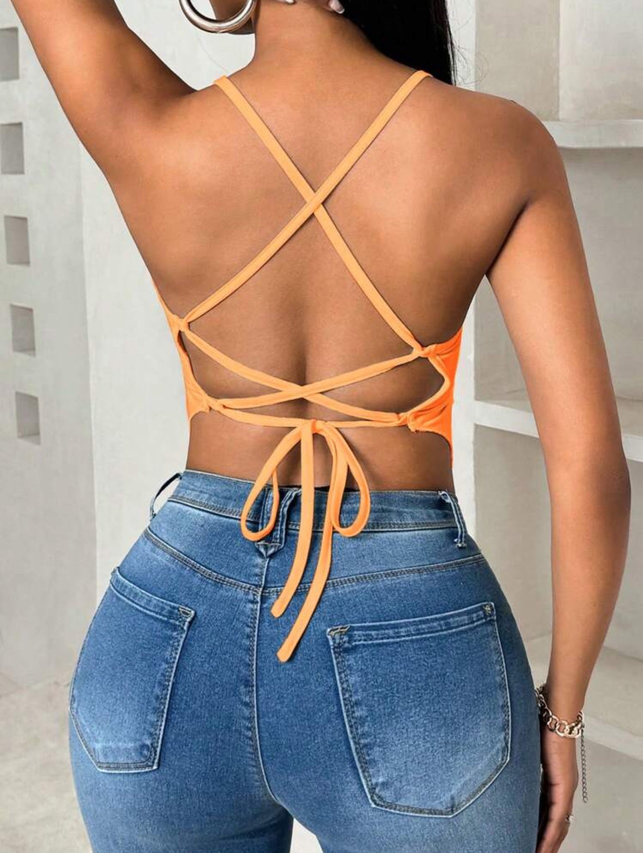 CrissCross Charm Asym Hem Cami