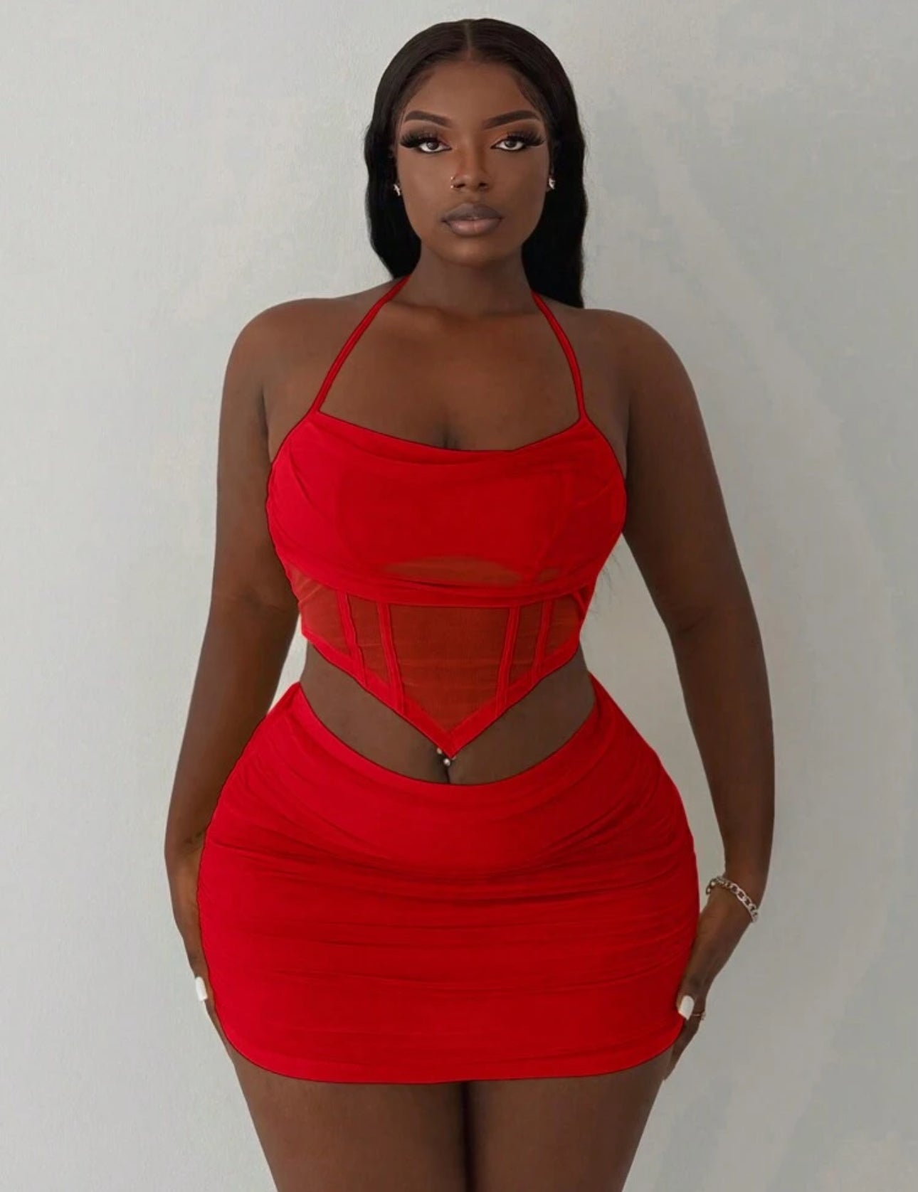 Serena Rib-Knit Collar Set